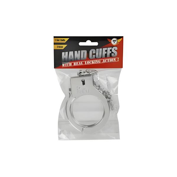 Playset Hand Cuffs Plastic With 2 Keys 17cm