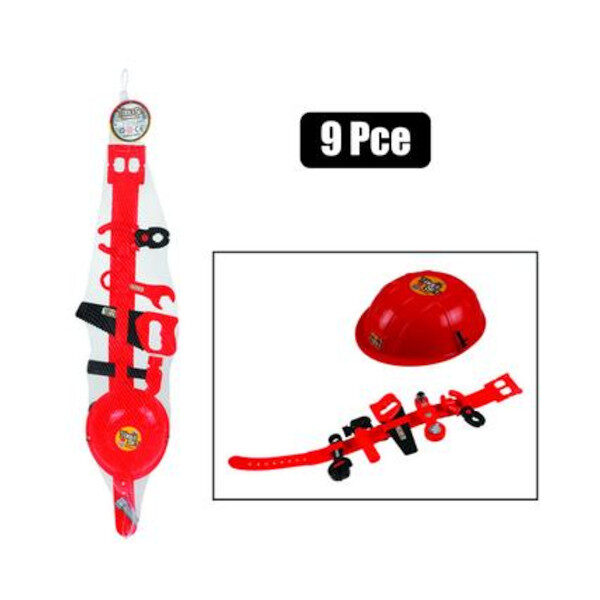 Boys Playset Tool Kit Fire Rescue 9Pc