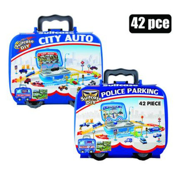 Boys Playset Parking Storage City 42pc