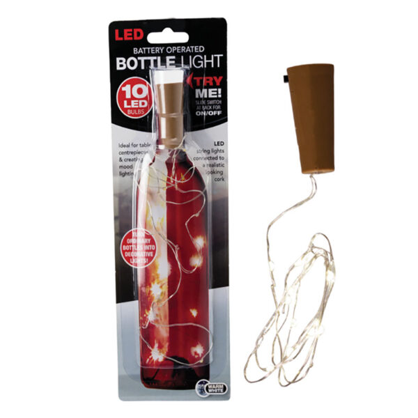 10 Bulb String Light With Cork - Battery Operated
