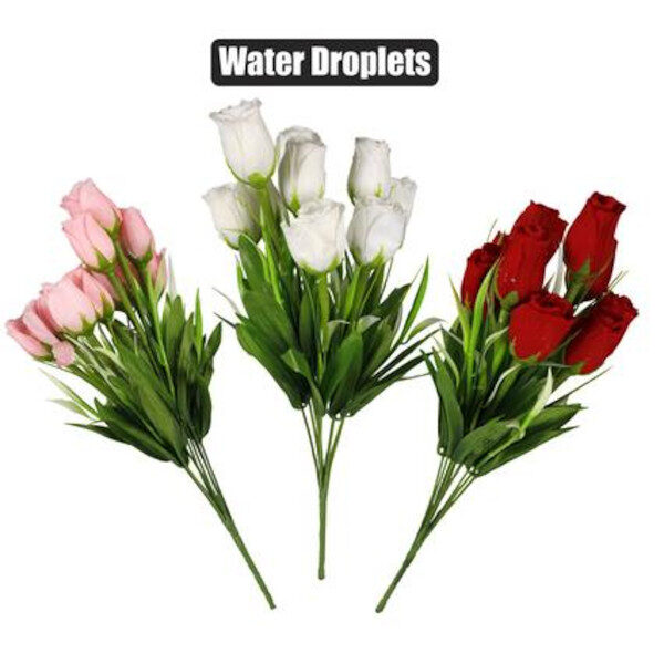 Flower Rose With Droplets Asstd
