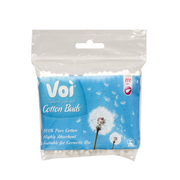 Bulk Pack X 12 Voi Cotton Tipped Earbuds - Zipper Bag Of 100