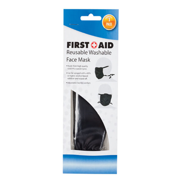 Firstaid Face Mask Fabric Washable W/Tie