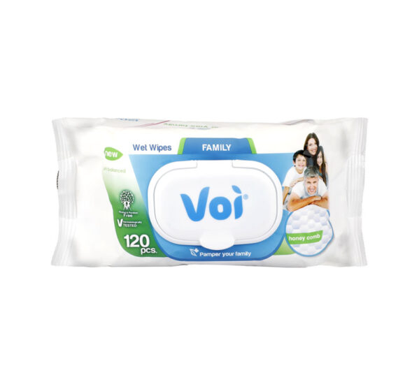 Voi Wet-Wipes 120Pc 16x19cm Family