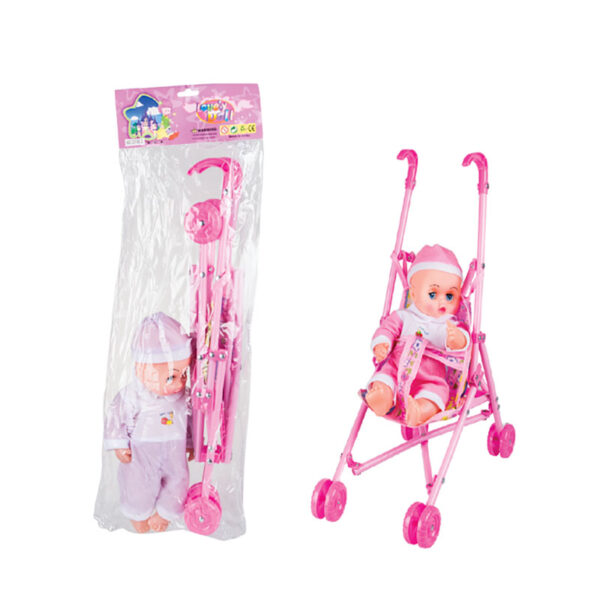 Baby Doll 28cm With Sound & Stroller