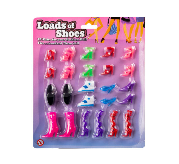 Fashion Doll Shoes 12 Pairs