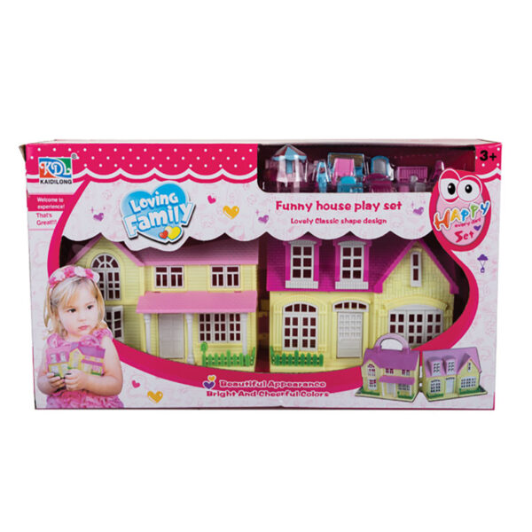 Doll House With Accessories - 34 X 19cm