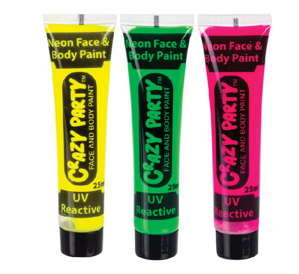Neon Face Paint - Assorted Colours, 25ml