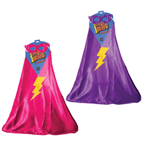 Child Hero Cape & Eye Mask - Pink