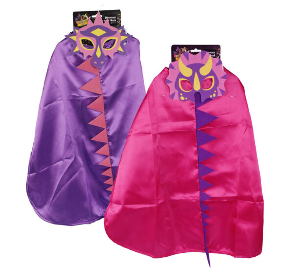 Dress Up Cape & Mask Dinosaur Girl