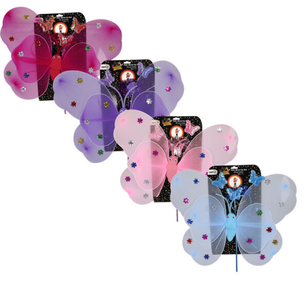 Dress Up Wings Headband & Wand Light Up