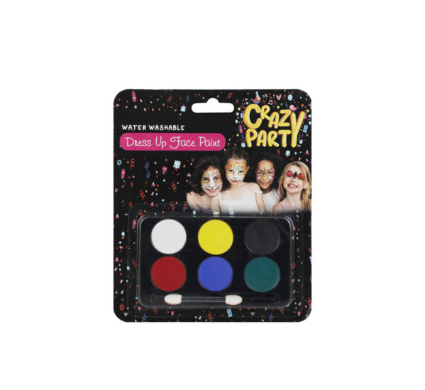 Face Painting Set - 6 Colours, With Applicator