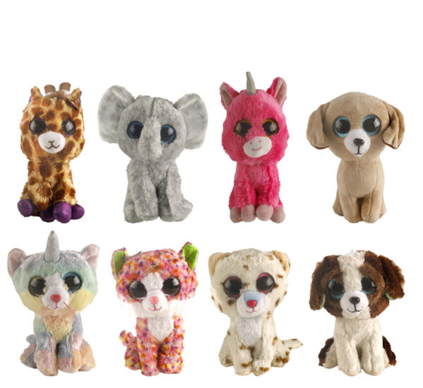 Bright Eyed Owl, Cat Or Dog - 15cm, Assorted Designs