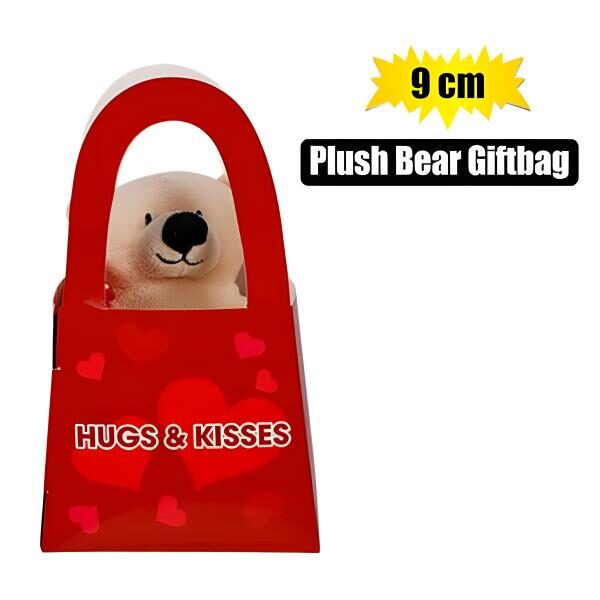Plush Bear In Giftbag 9cm Love