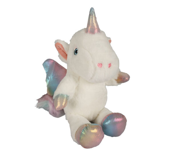 Plush Unicorn Softie W/Wings 30cm Asstd