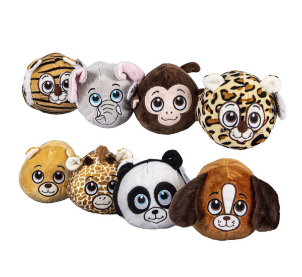 Plush Novelty Animal Ball Asstd 11cm