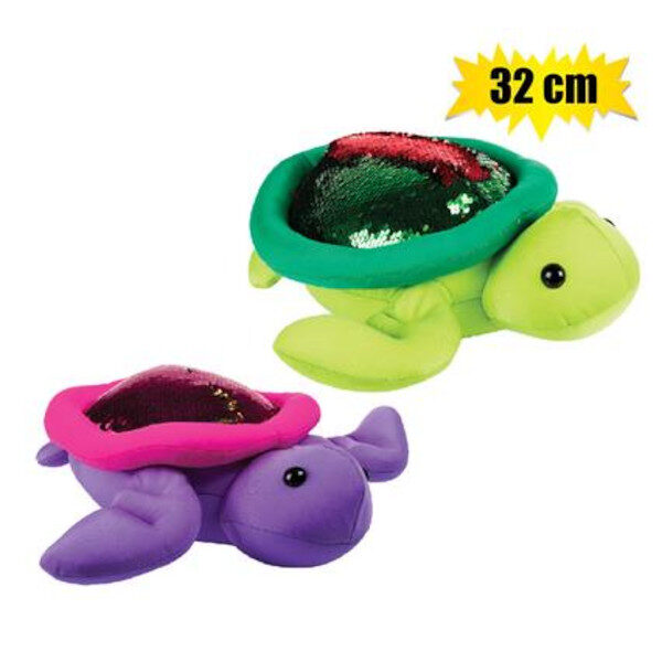 32cm Bright Soft Toy Tortoise With Foambeads