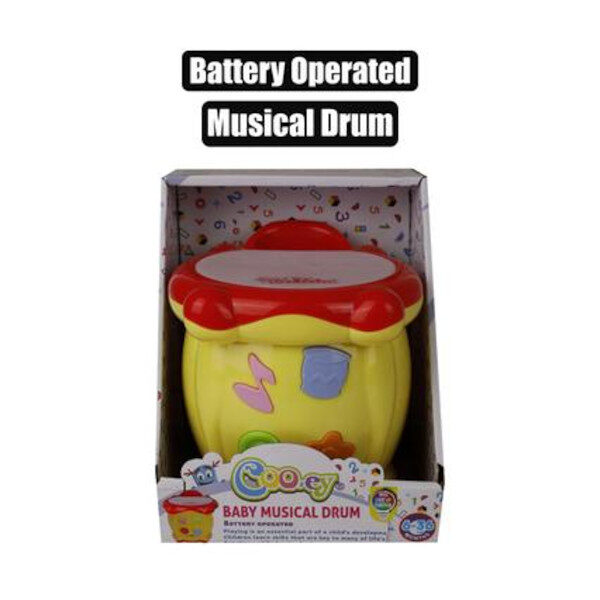 Baby Toy Edu Musical Drum Battery Operated 21x17cm