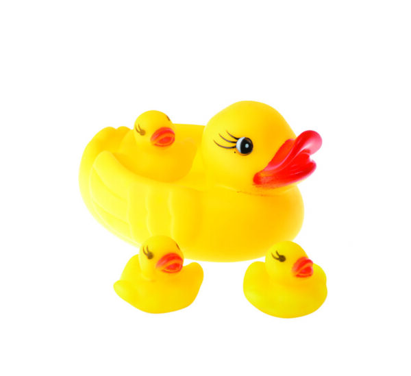 Baby Vinyl Duck Mom & Baby Set. 4Pc
