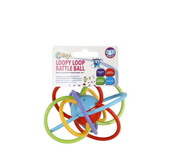 Baby Rattle Loopy Loops Ball 14cm