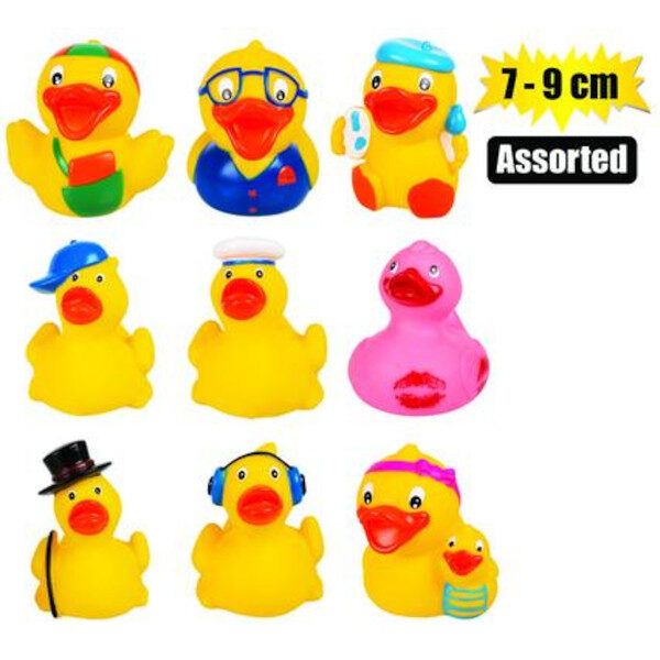 Baby Bath Vinyl Themed Duck - Approximately 7-9cm