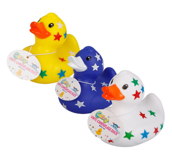 Baby Vinyl Themed Duck 9cm, StarAssorted