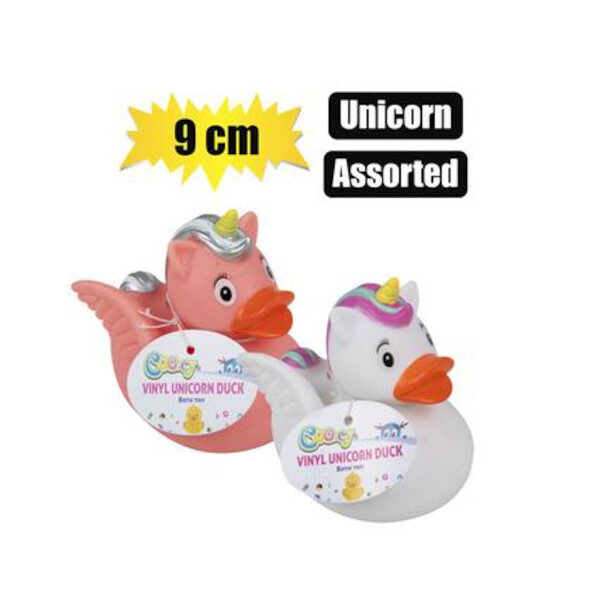Baby Bath Vinyl Unicorn Duck 9cm