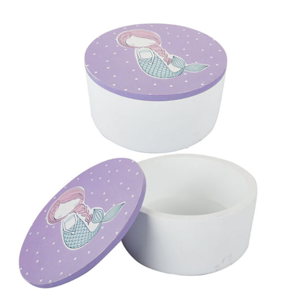 Wooden Jewellery Box, Mermaid Designs - 13cm