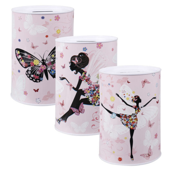 Money-Bank Tin Asstd 10x14.5cm