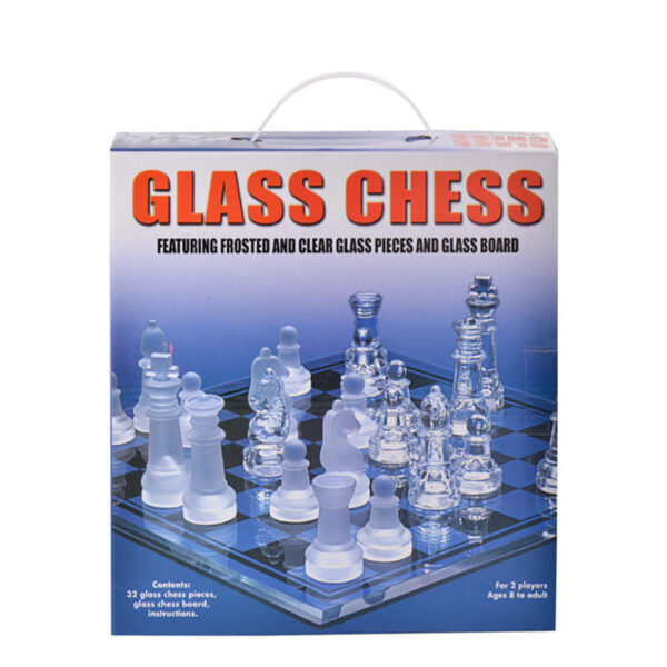 Glass Chess And Checkers Game - 32 Pieces - 25cm X 25cm