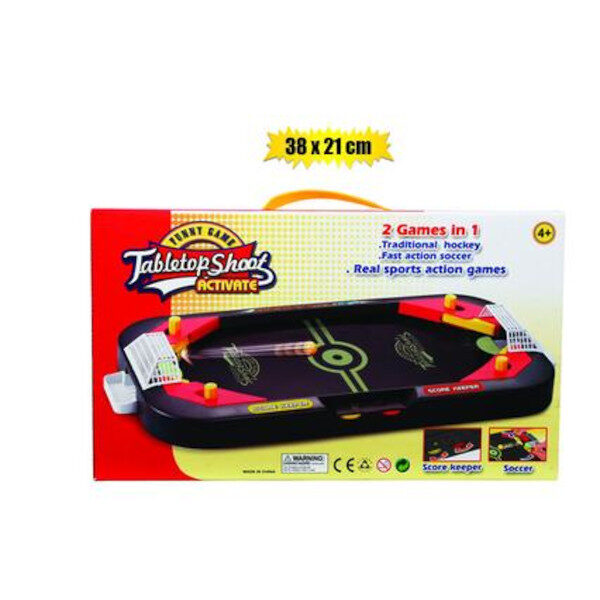 Tabletop Shooter Game – 2-In-1 Game, Soccer/Hockey 38x21cm