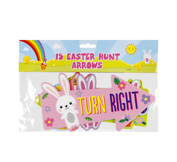 Bunny Arrow Signs Easter Hunt 15Pc