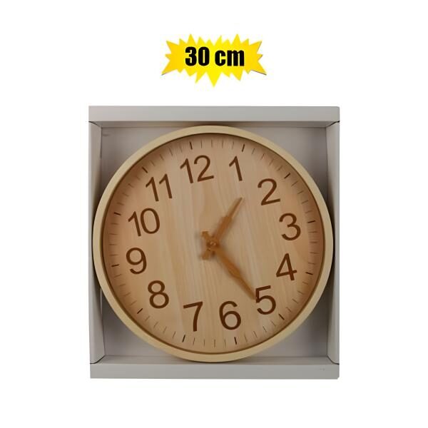 Plastic Quartz Wall Clock - 30cm