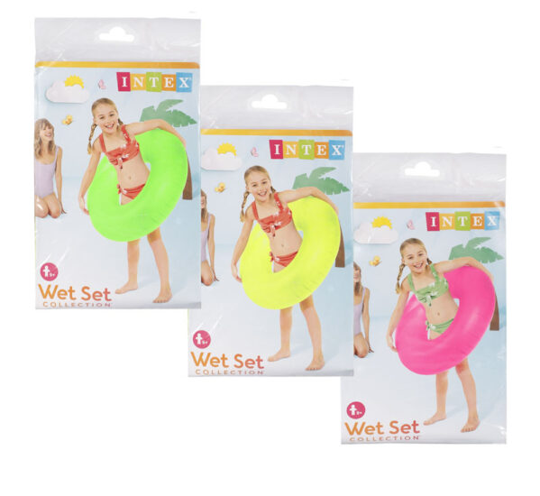 Intex Swim Ring 91Cm Neon Frost Asstd