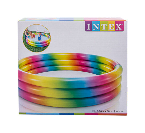 Intex Pool Rainbow Ombre 3 Ring 168X38Cm