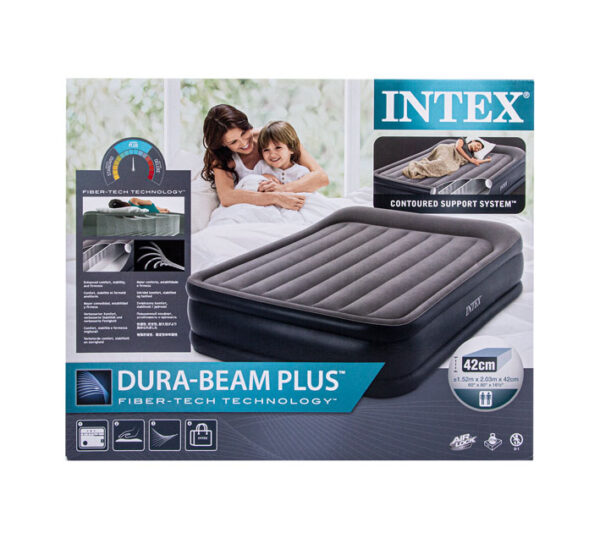 Intex Air-Bed D/B P/Rest Delux Qn With Pump