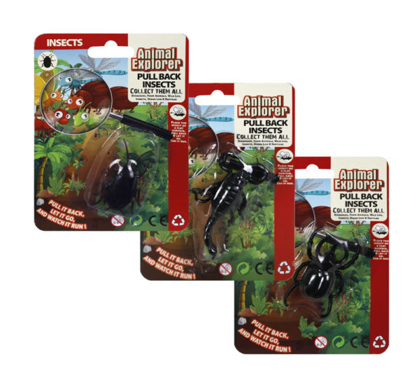 Animals Insect Pull Back 4-8cm Asstd