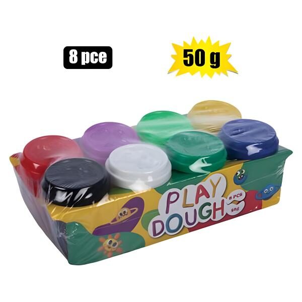 Play Dough With Moulds - 8 X 50g Tubs