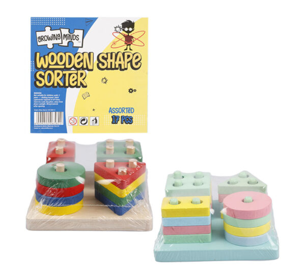 Edu Wood Shape Sorter 11.7x2.5cm