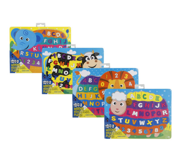Edu Wood Puzzle Letters & Numbers 30X22cm