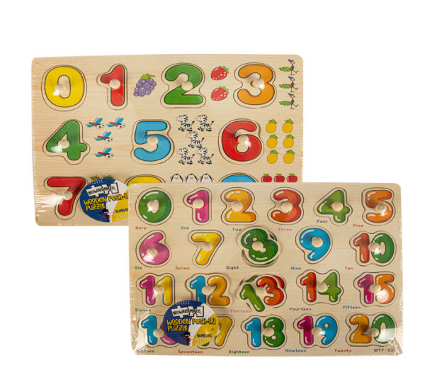 Numbers Push In Board - Wooden Push-In Board