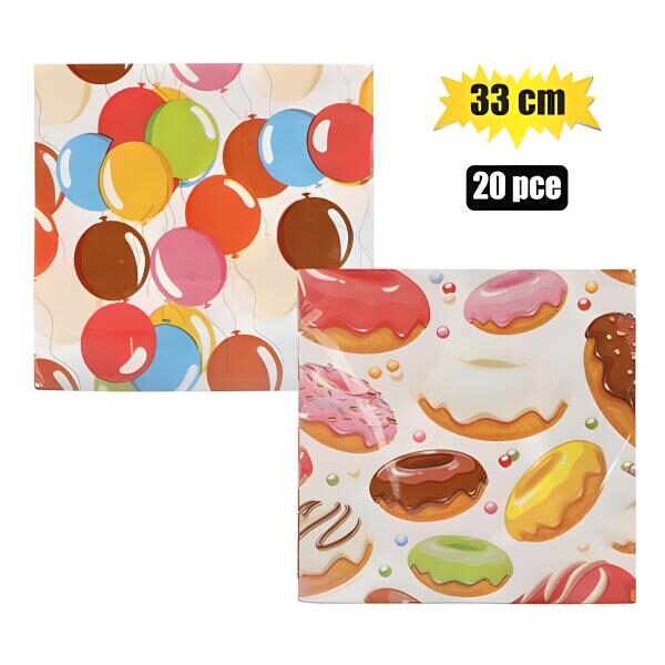 Serviettes 2Ply 33cm 20Pc Confeti Baloon