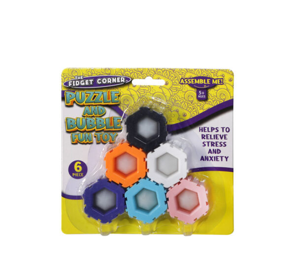 Novelty Sensory Bubble Slide Puzzle 6Pc