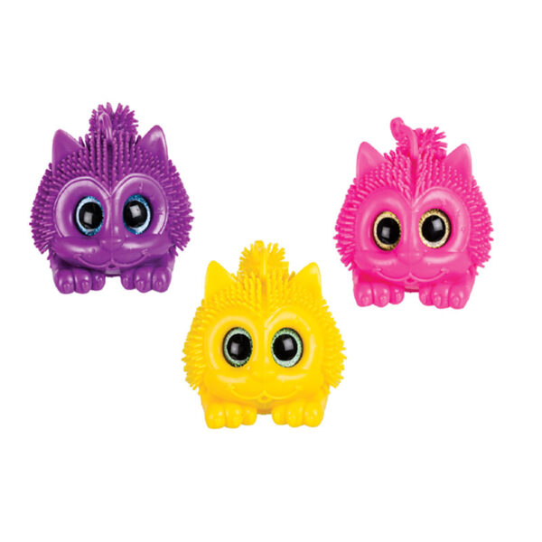 Novelty Ball Prickly Flashing Kitty - 9cm
