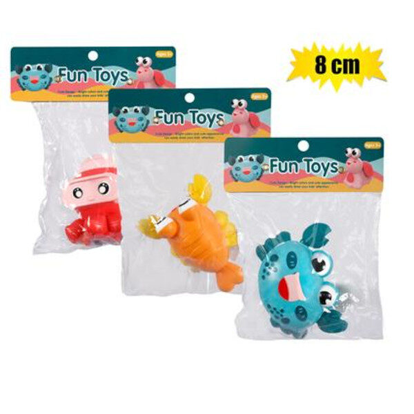 Novelty Press Release Animals 8cm Assorted