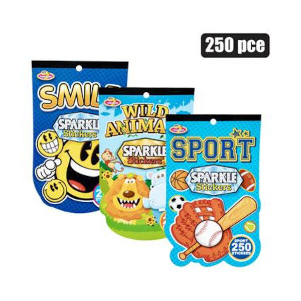 Sparkle Stickers - Assorted, Book Of 250