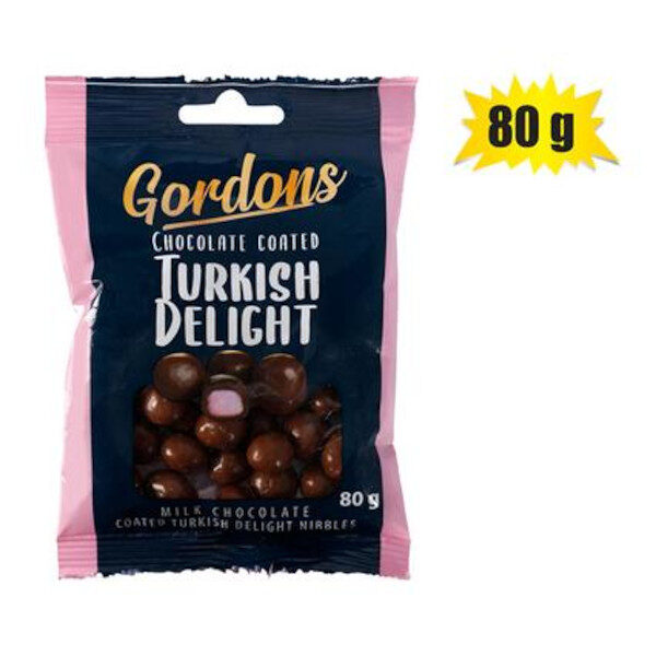 Sweet Chocolate Gordons Turkish Delight 80G