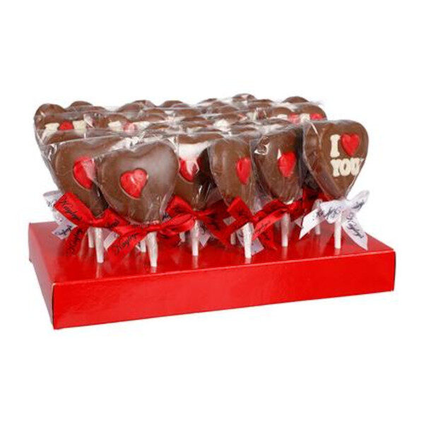 Chocolate Lolly - Heart Shaped, 25g