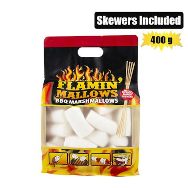 Giant Braai Mallows - 400g, With Skewer Sticks