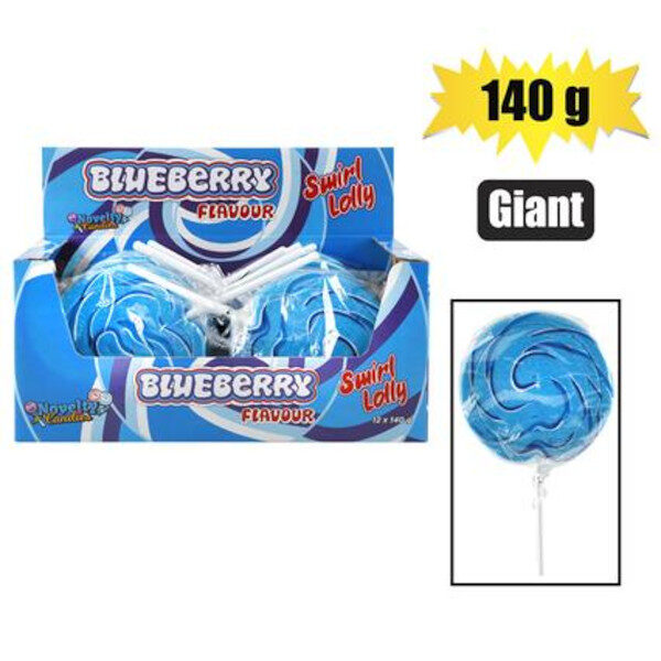 Blueberry Swirl Lolly - Large, Blueberry Flavor, 140g